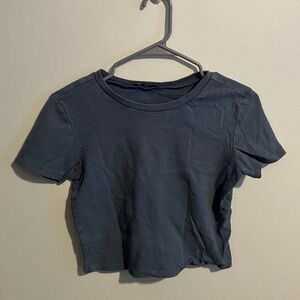Zara Gray Blue Women's Crop Top